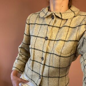 Vintage Italy Wool Silk Cropped Jacket by Bagutt